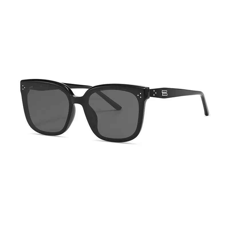 Ou Ming Anti-UV Sunglasses Black Large Frame - Image 9