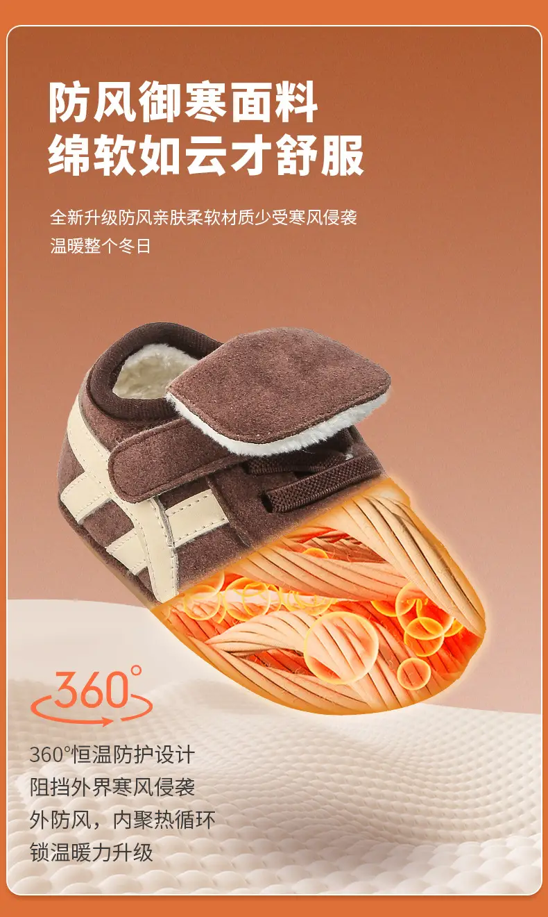 Autumn and winter new baby toddler shoes cotton shoes 6-12 months old baby shoes soft bottom baby warm fleece-lined — feature 16