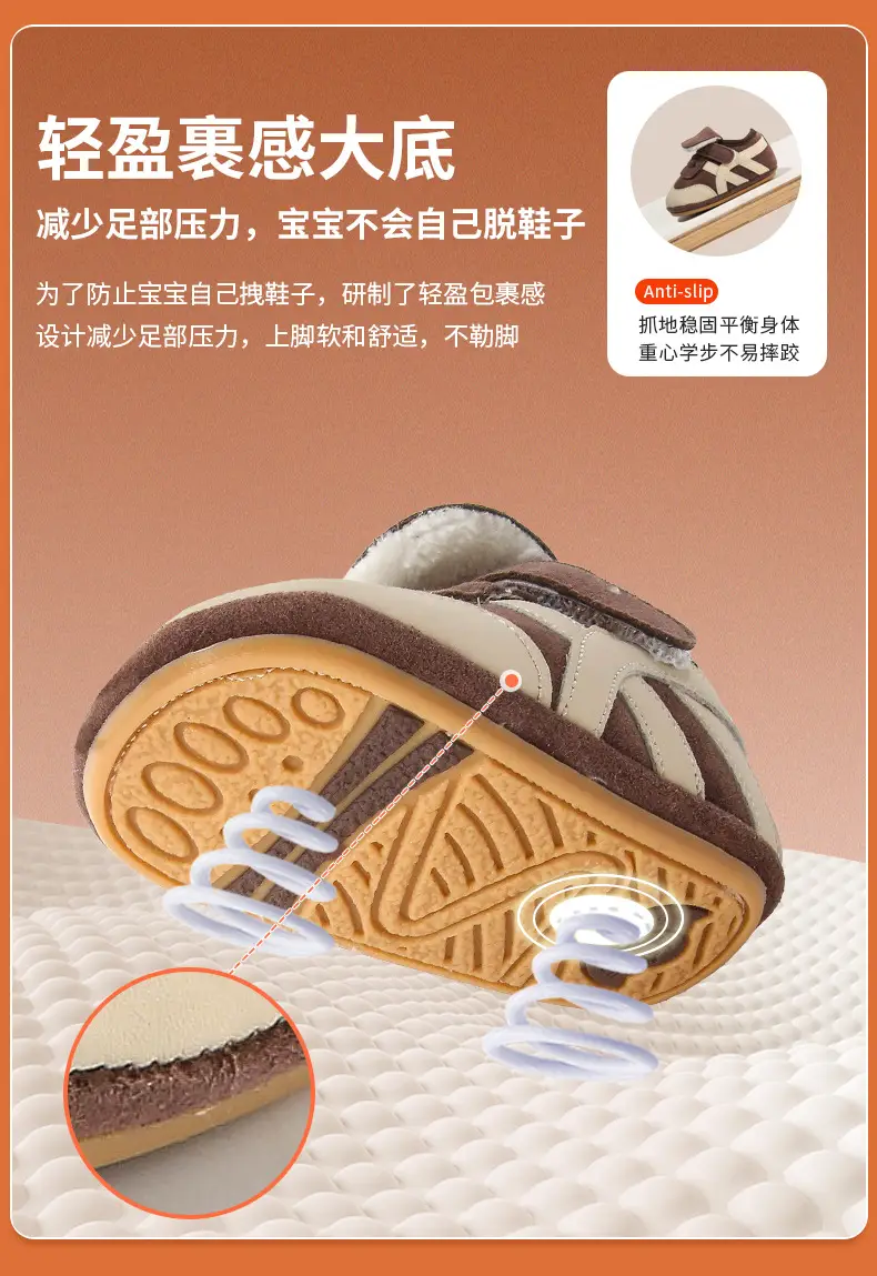 Autumn and winter new baby toddler shoes cotton shoes 6-12 months old baby shoes soft bottom baby warm fleece-lined — feature 18