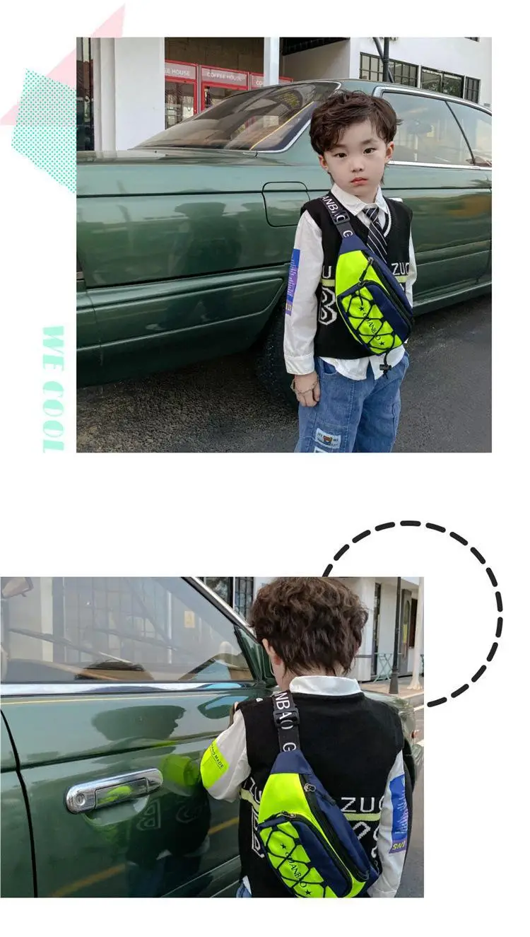 Kids Crossbody Bag Neon Blue Black Street Dance Crossbody — feature 11