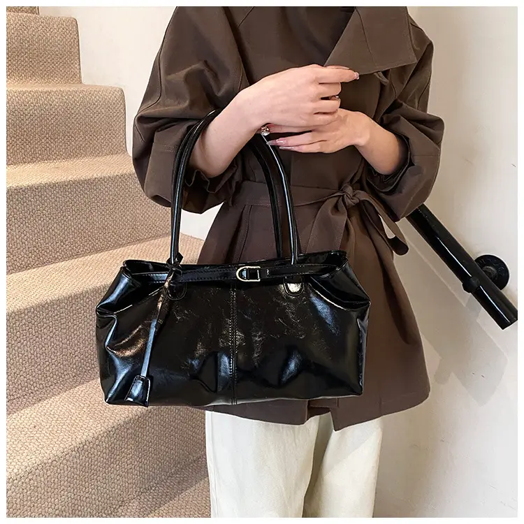 Luxury Brown Leather Handbag Single Shoulder — feature 16