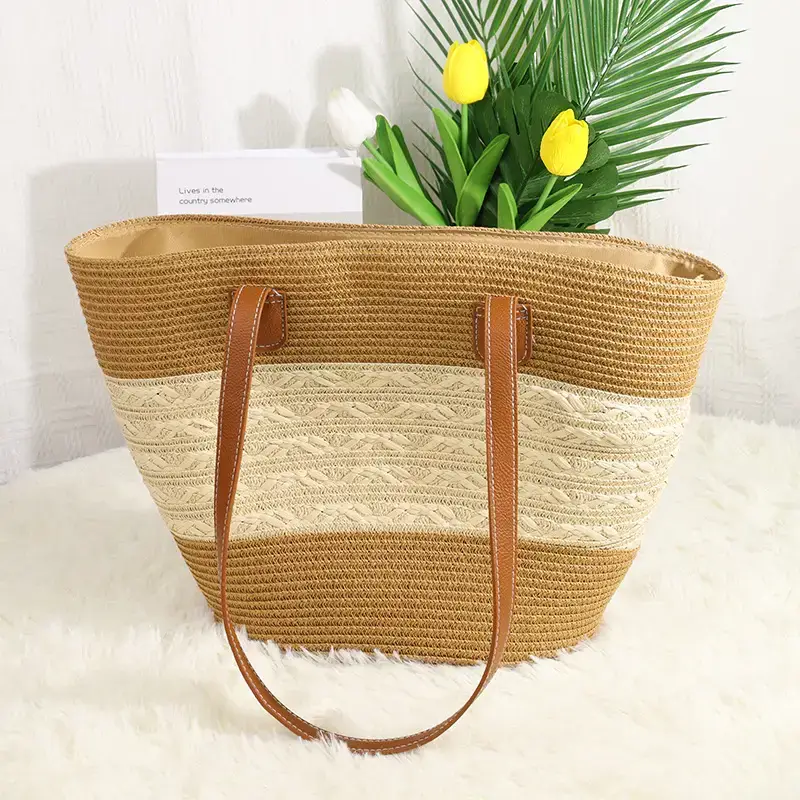 New French Style Woven Bag Pastoral Seaside Large Capacity - Image 8