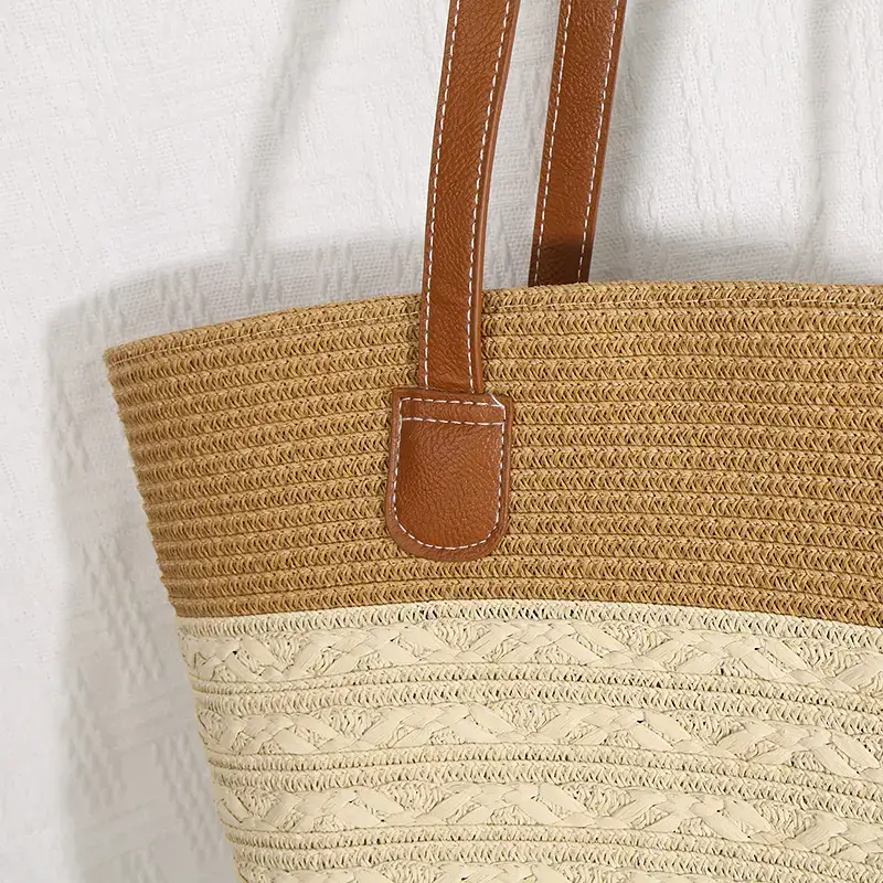 New French Style Woven Bag Pastoral Seaside Large Capacity - Image 9