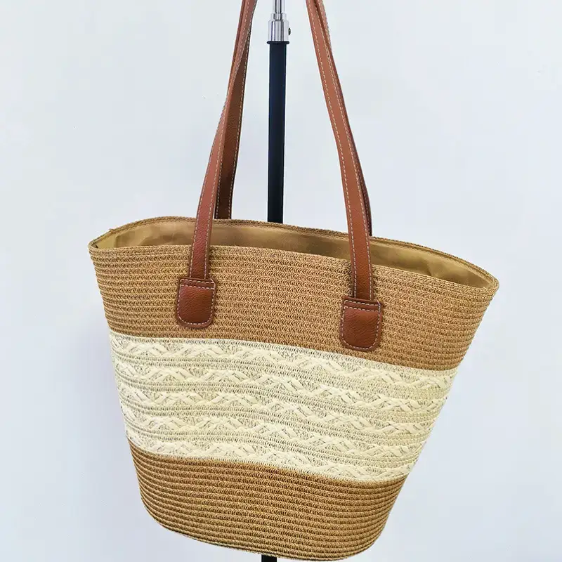 New French Style Woven Bag Pastoral Seaside Large Capacity - Image 3