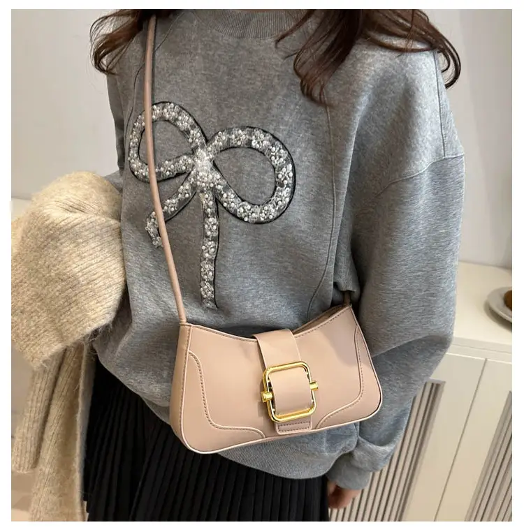 Women's Pink Rhinestone Bow Crossbody Bag — feature 14