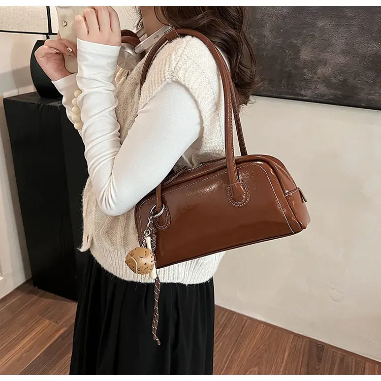 Women's Wine Red Shoulder Bag 2024 Autumn Winter — feature 11
