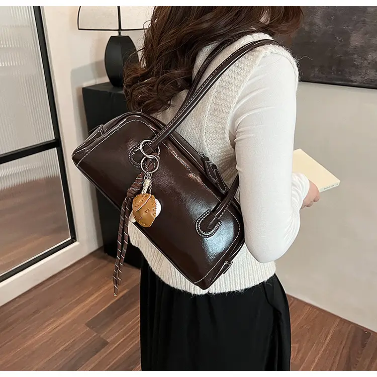 Women's Wine Red Shoulder Bag 2024 Autumn Winter — feature 13