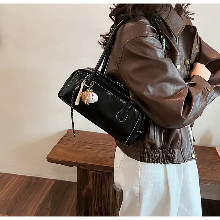 Women's Wine Red Shoulder Bag 2024 Autumn Winter — feature 15