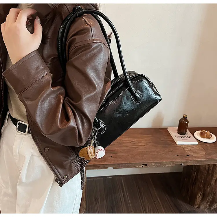 Women's Wine Red Shoulder Bag 2024 Autumn Winter — feature 17