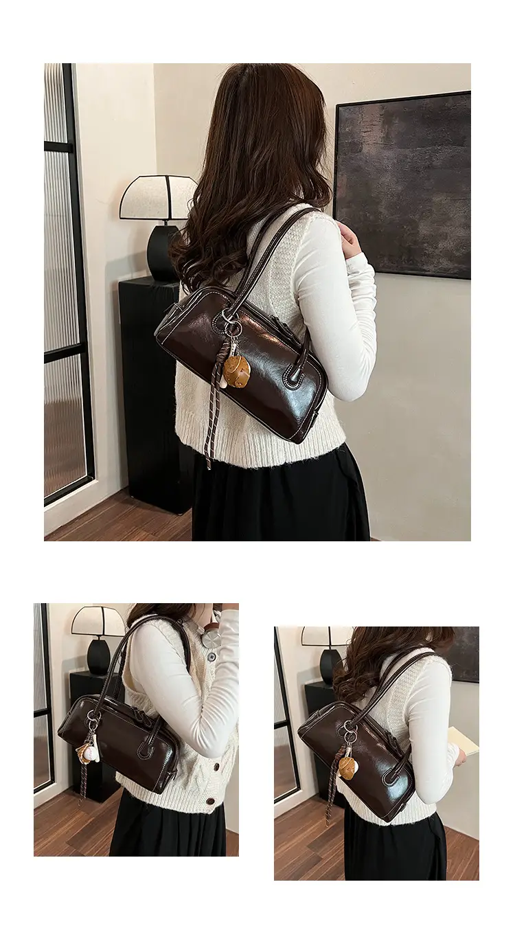 Women's Wine Red Shoulder Bag 2024 Autumn Winter — feature 25