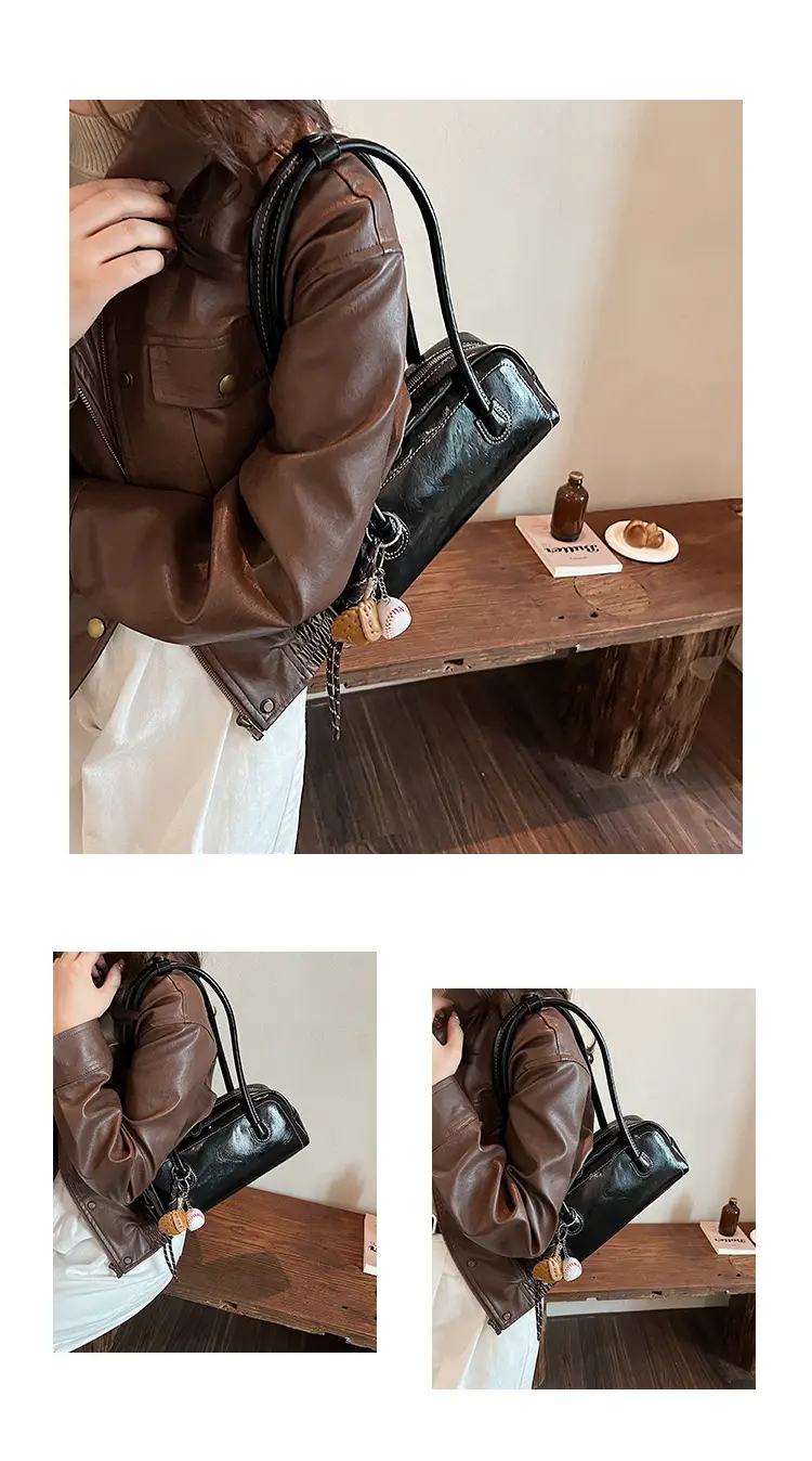 Women's Wine Red Shoulder Bag 2024 Autumn Winter — feature 26