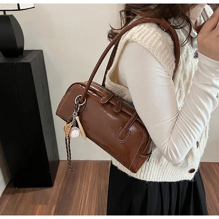 Women's Wine Red Shoulder Bag 2024 Autumn Winter — feature 9
