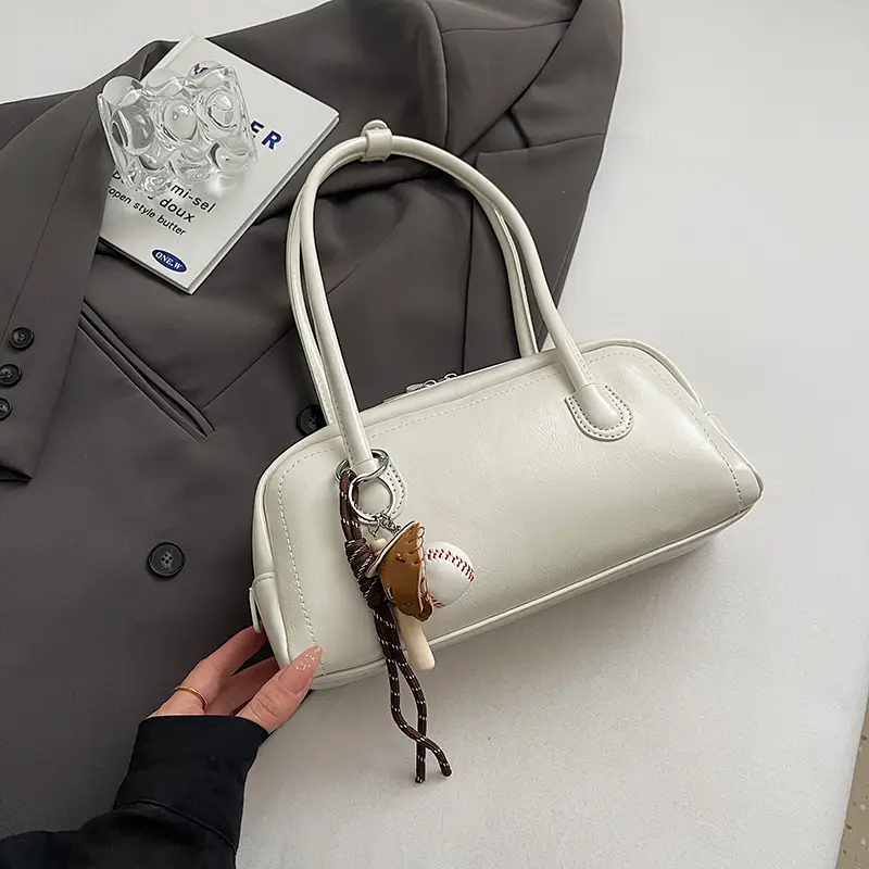 Women's Wine Red Shoulder Bag 2024 Autumn Winter - Image 5
