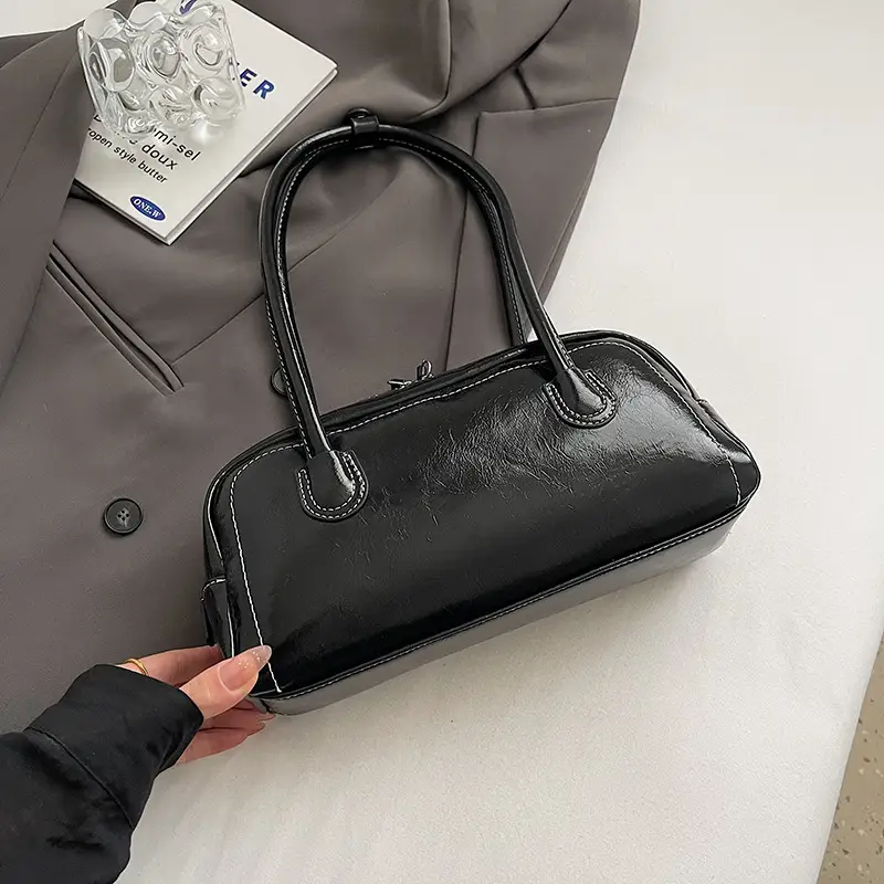 Women's Wine Red Shoulder Bag 2024 Autumn Winter - Image 6
