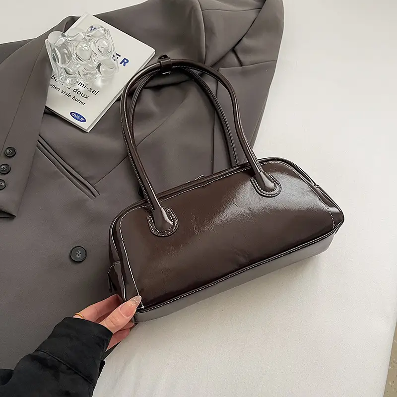 Women's Wine Red Shoulder Bag 2024 Autumn Winter - Image 7