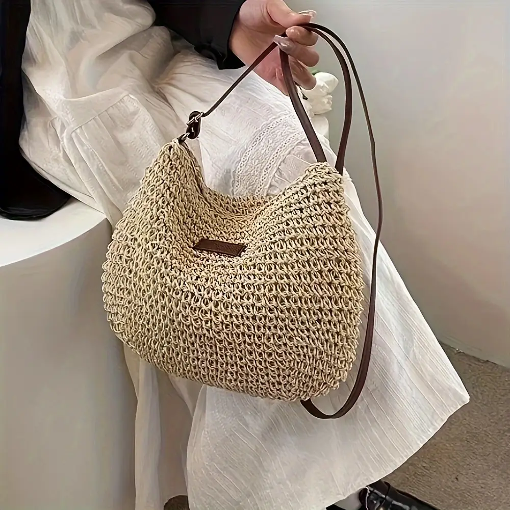 Straw Crossbody Bag for Women, Large Capacity, New Arrival - Image 6