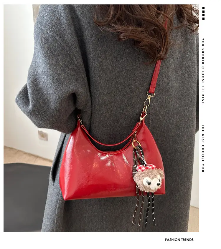 Women's Brown Leather Crossbody Bag 2024 New Autumn Winter — feature 1