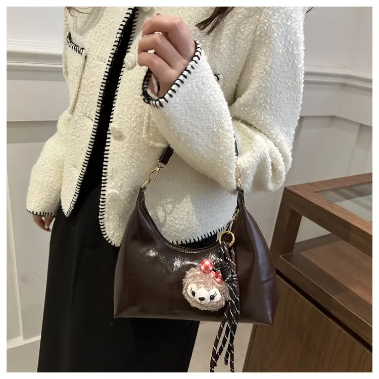 Women's Brown Leather Crossbody Bag 2024 New Autumn Winter — feature 10