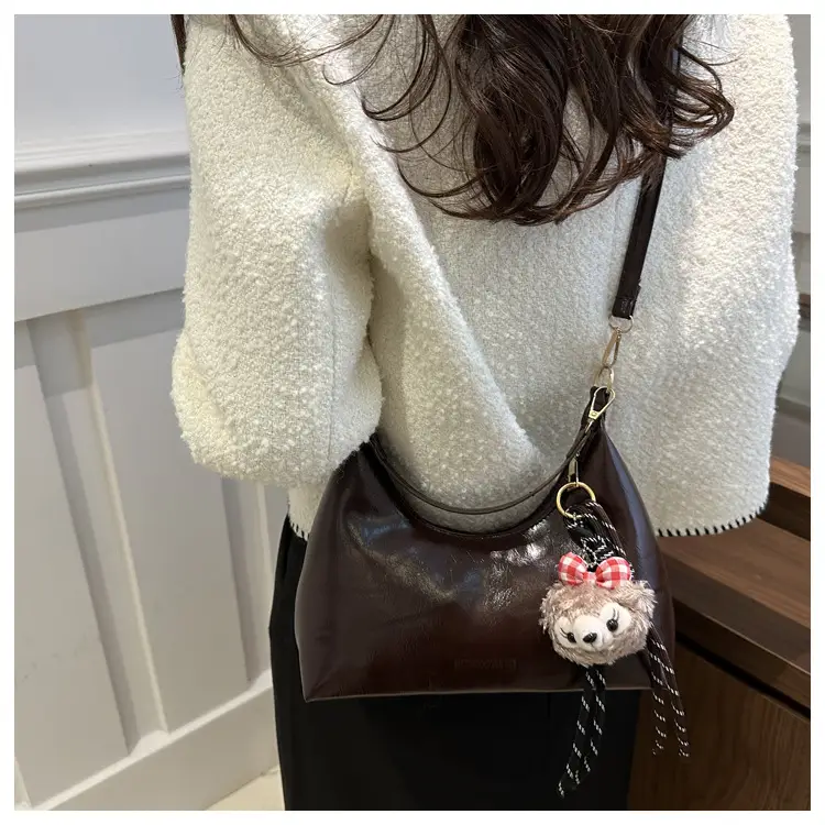Women's Brown Leather Crossbody Bag 2024 New Autumn Winter — feature 12