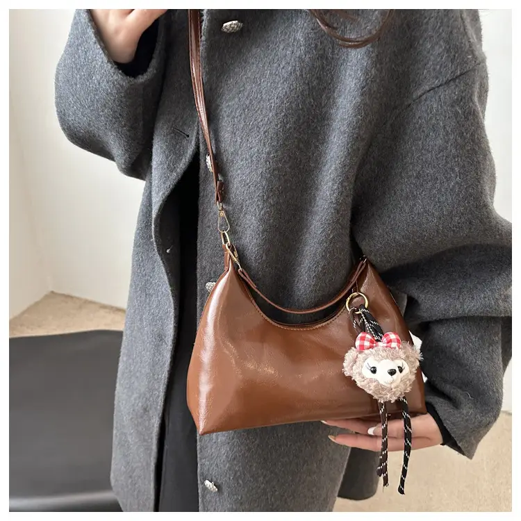 Women's Brown Leather Crossbody Bag 2024 New Autumn Winter — feature 16