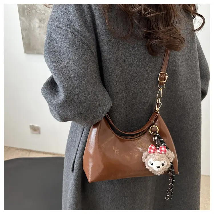 Women's Brown Leather Crossbody Bag 2024 New Autumn Winter — feature 18