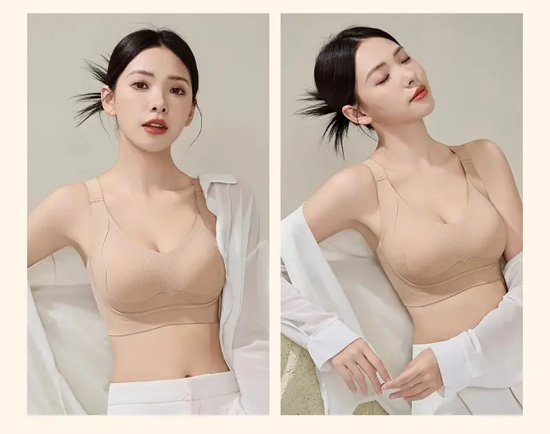 Traceless Underwear Women's Push-up Small Chest Anti-sagging Parammary Breast Soft Support Landing Comfortable Adjustable Autumn and Winter Bra — feature 34