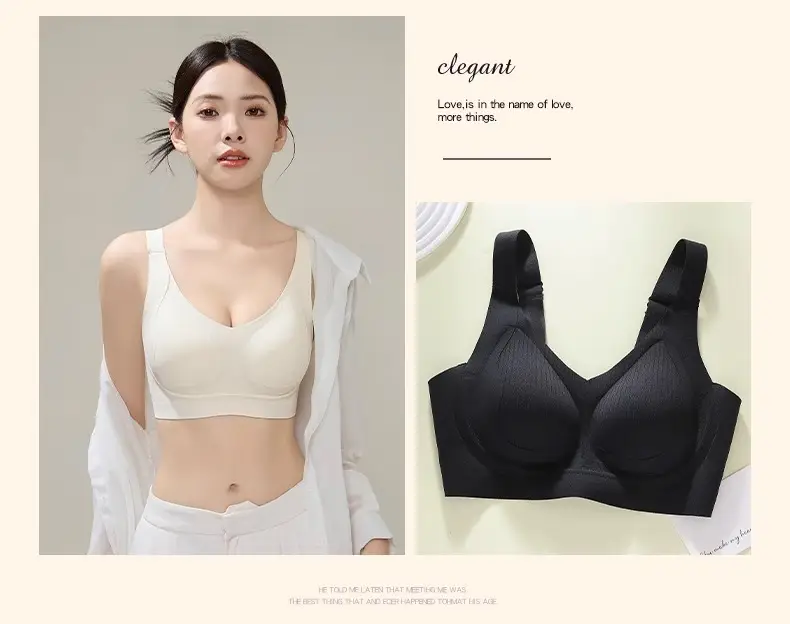 Traceless Underwear Women's Push-up Small Chest Anti-sagging Parammary Breast Soft Support Landing Comfortable Adjustable Autumn and Winter Bra — feature 35