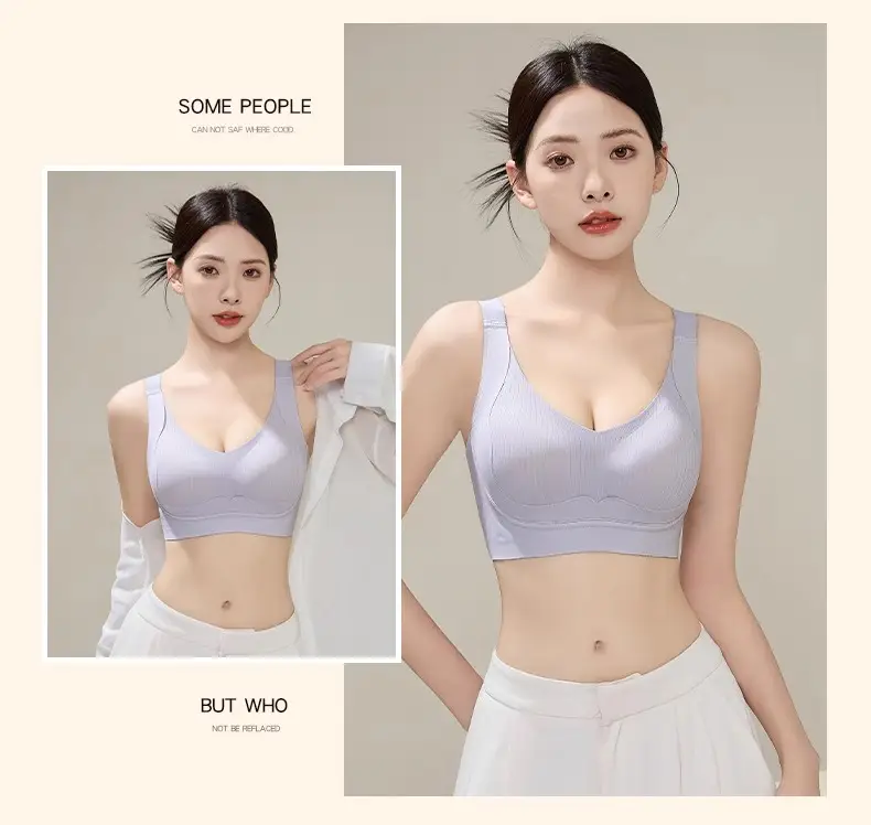 Traceless Underwear Women's Push-up Small Chest Anti-sagging Parammary Breast Soft Support Landing Comfortable Adjustable Autumn and Winter Bra — feature 36