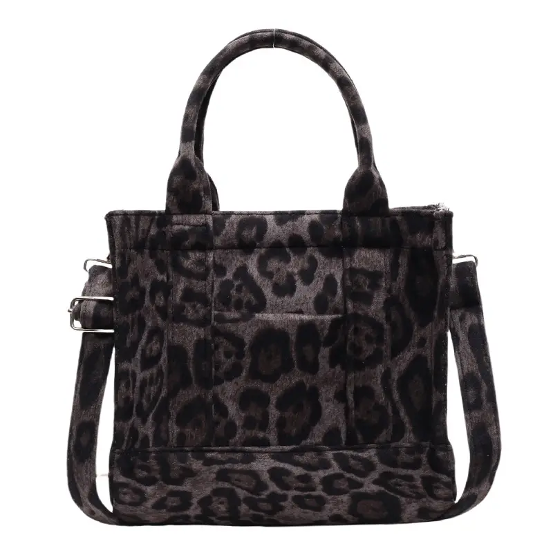 Vintage Leopard Tote Bag Women 2024 Commuter Crossbody Large Capacity