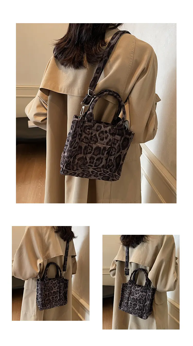 Vintage Leopard Tote Bag Women 2024 Commuter Crossbody Large Capacity — feature 22