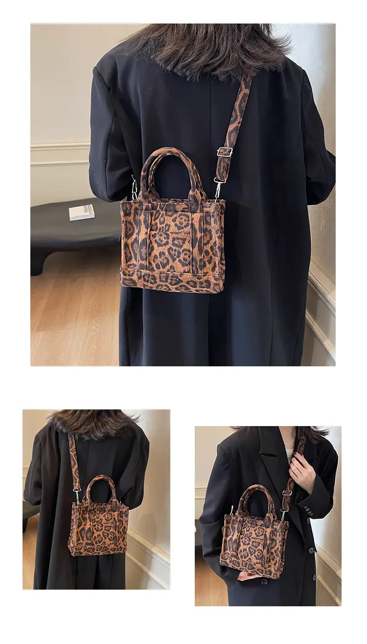 Vintage Leopard Tote Bag Women 2024 Commuter Crossbody Large Capacity — feature 23
