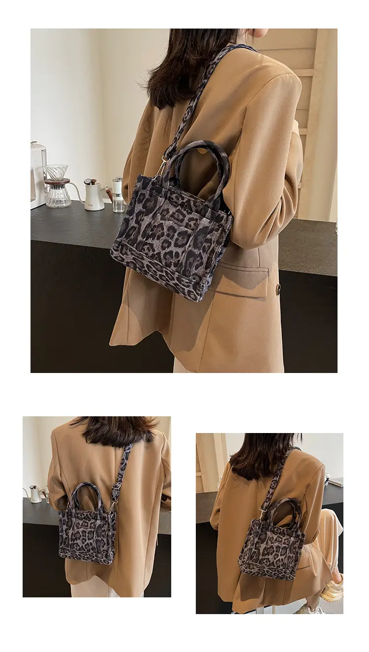 Vintage Leopard Tote Bag Women 2024 Commuter Crossbody Large Capacity — feature 24