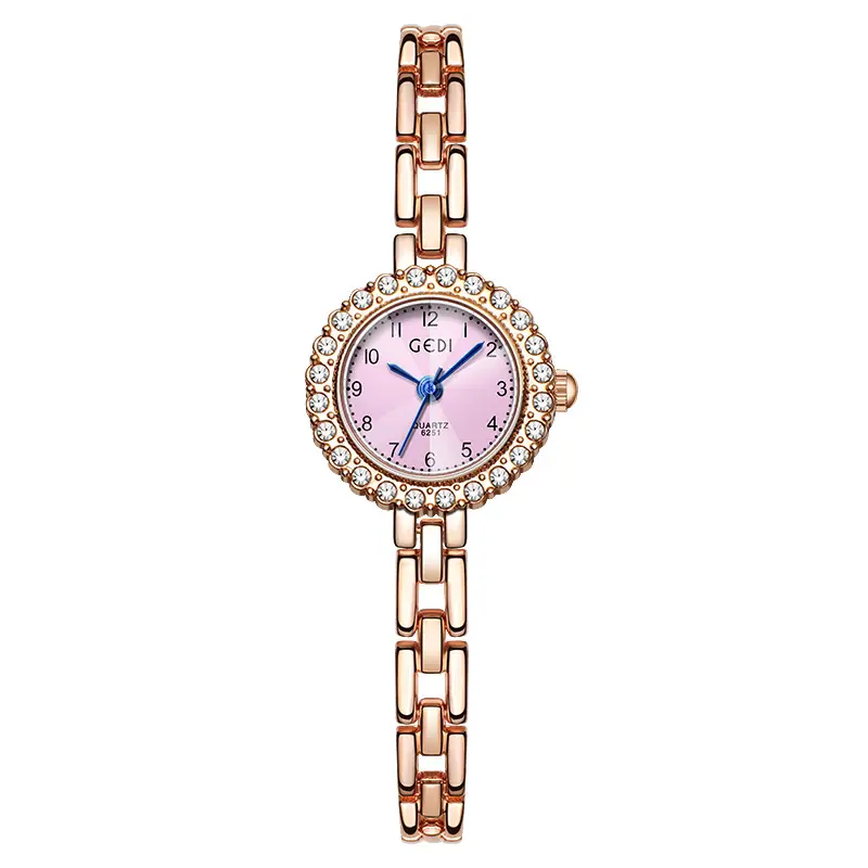 Gold Diamond Watch for Women with Rose Gold Bracelet