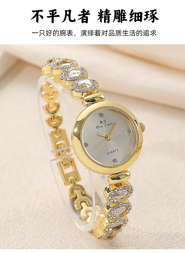 Popular Foreign Trade Item: Women's Watch with Diamonds, Light Luxury Jewelry Bracelet Watch, Fashionable Full Diamond Women's Student Bracelet Wristwatch — feature 9