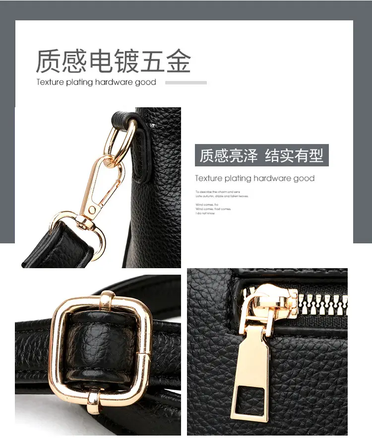 Black Croc Leather Crossbody Bag for Women — feature 11