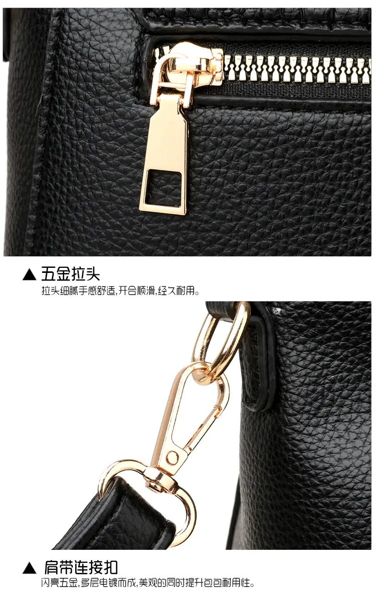 Black Croc Leather Crossbody Bag for Women — feature 17