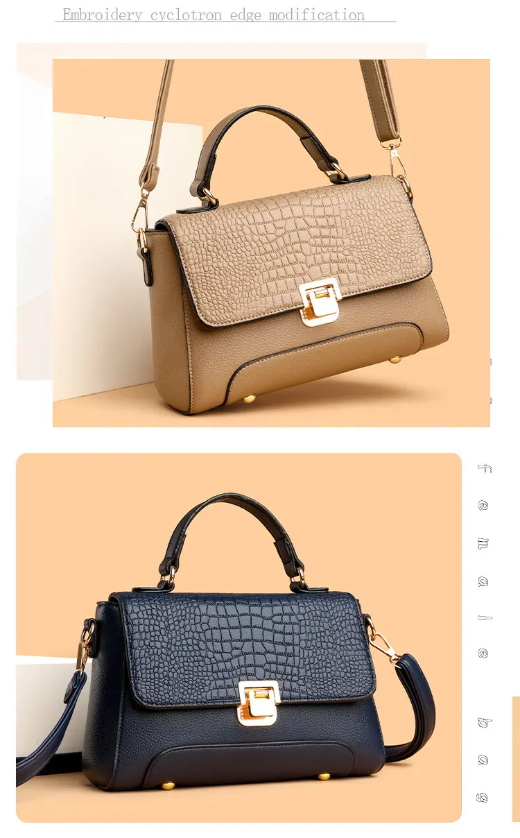 Black Croc Leather Crossbody Bag for Women — feature 19