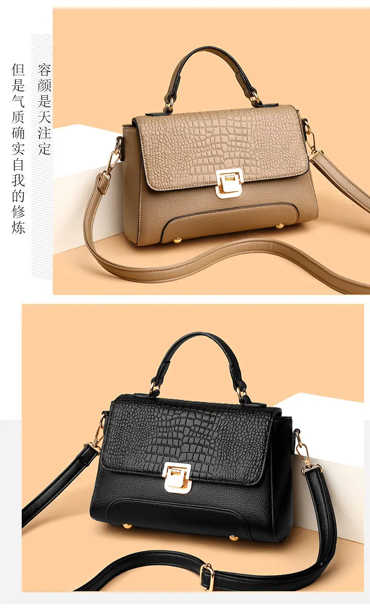 Black Croc Leather Crossbody Bag for Women — feature 27