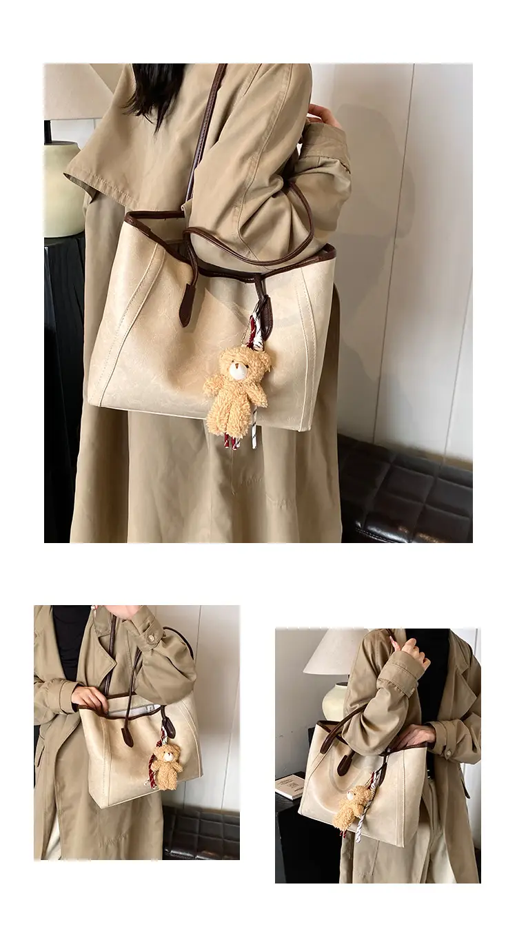 Women's Large Capacity Tan Shoulder Bag 2024 Winter Commute — feature 22