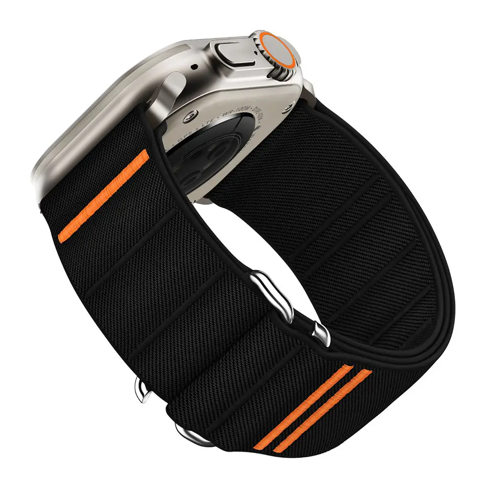 Travers Suitable for Apple Watch10 Apple Watch Elastic Nylon Strap Ultra Stainless Steel Buckle Strap