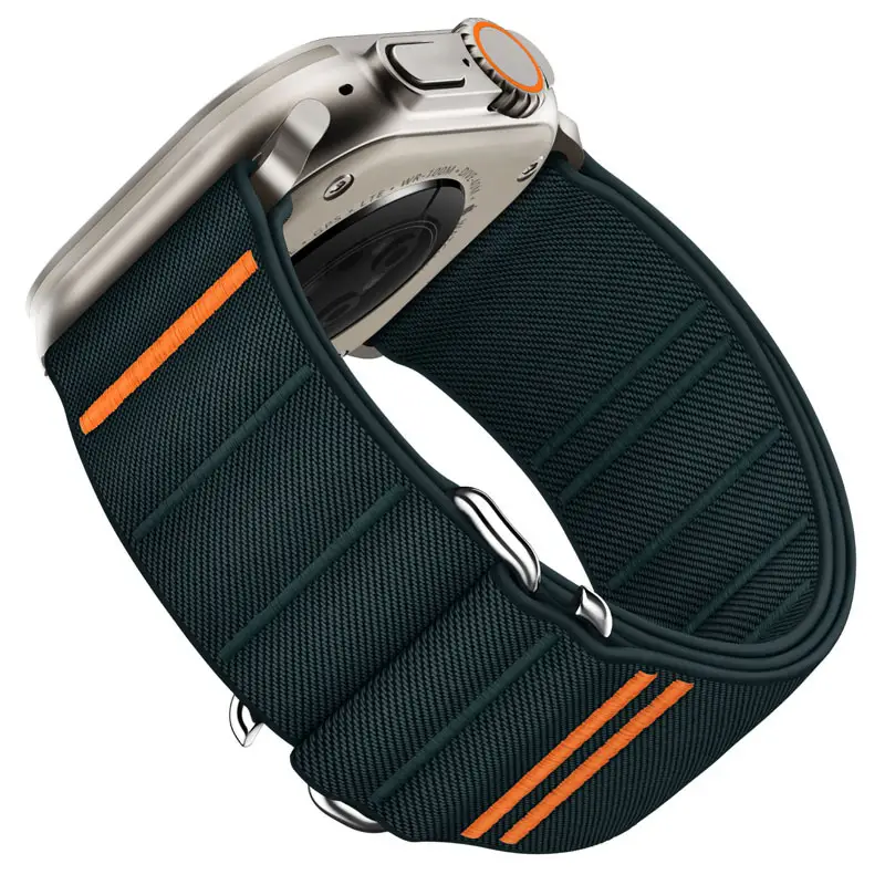 Travers Suitable for Apple Watch10 Apple Watch Elastic Nylon Strap Ultra Stainless Steel Buckle Strap