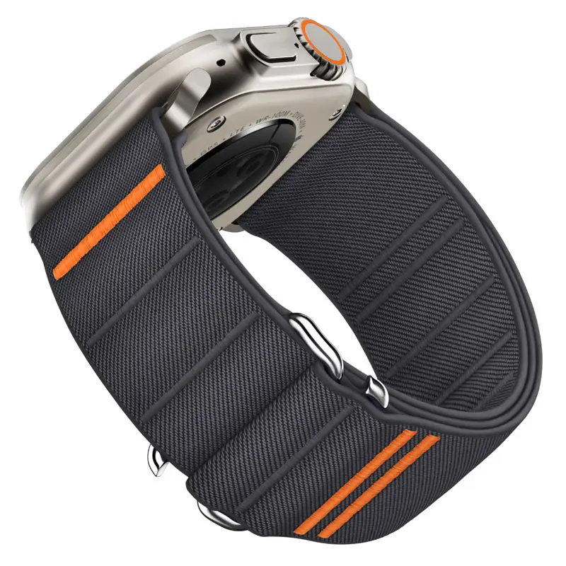 Travers Suitable for Apple Watch10 Apple Watch Elastic Nylon Strap Ultra Stainless Steel Buckle Strap