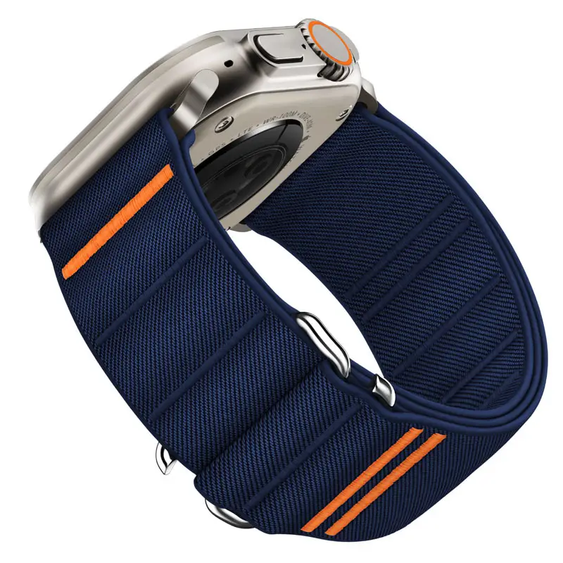 Travers Suitable for Apple Watch10 Apple Watch Elastic Nylon Strap Ultra Stainless Steel Buckle Strap