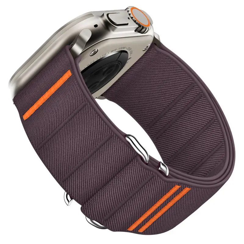 Travers Suitable for Apple Watch10 Apple Watch Elastic Nylon Strap Ultra Stainless Steel Buckle Strap