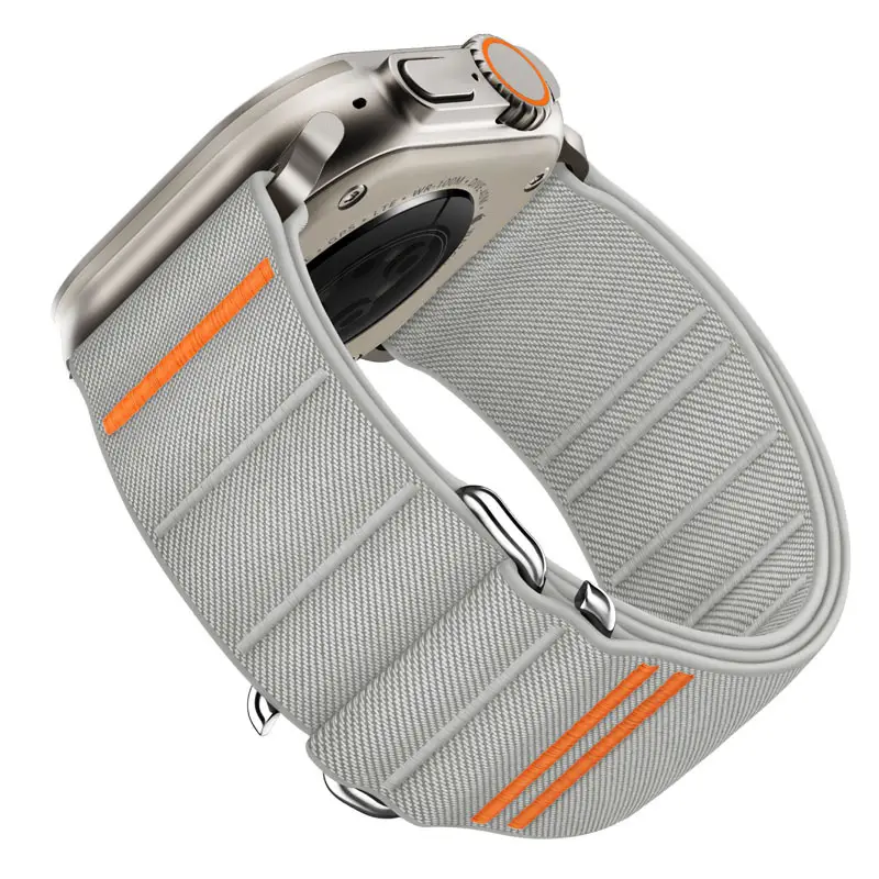 Travers Suitable for Apple Watch10 Apple Watch Elastic Nylon Strap Ultra Stainless Steel Buckle Strap