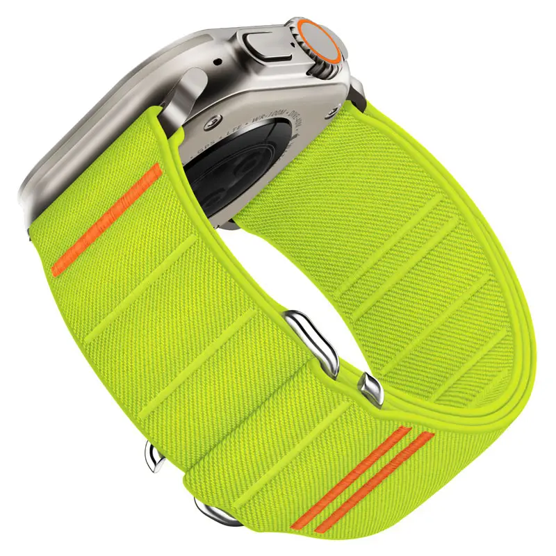 Travers Suitable for Apple Watch10 Apple Watch Elastic Nylon Strap Ultra Stainless Steel Buckle Strap