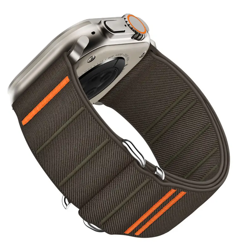 Travers Suitable for Apple Watch10 Apple Watch Elastic Nylon Strap Ultra Stainless Steel Buckle Strap