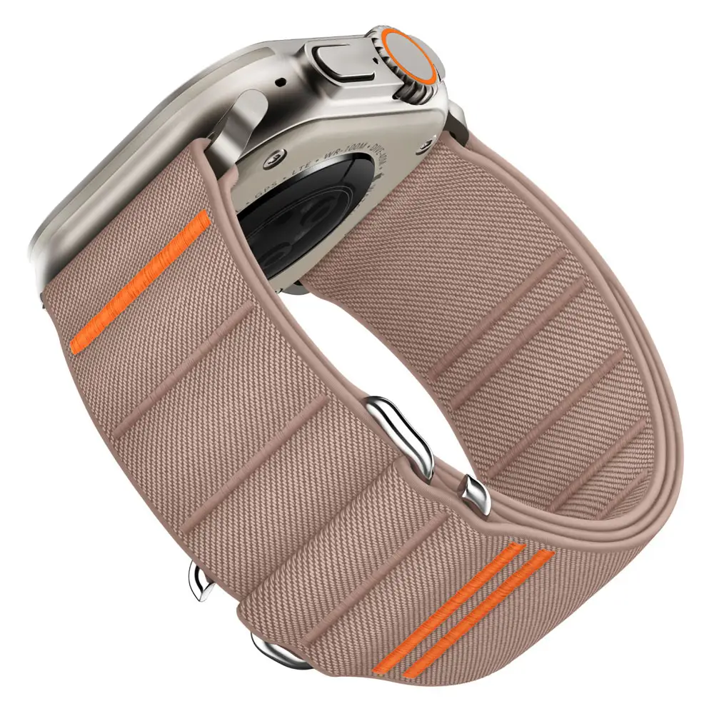 Travers Suitable for Apple Watch10 Apple Watch Elastic Nylon Strap Ultra Stainless Steel Buckle Strap
