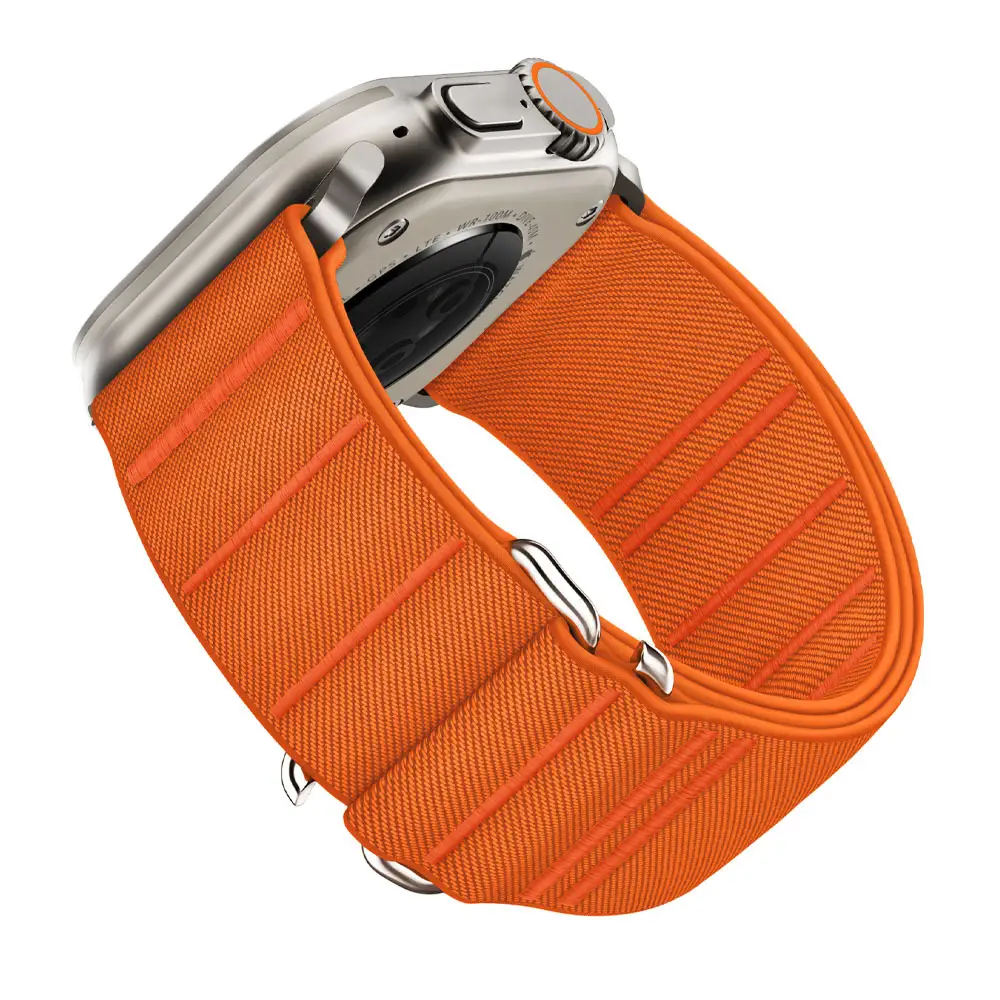 Travers Suitable for Apple Watch10 Apple Watch Elastic Nylon Strap Ultra Stainless Steel Buckle Strap