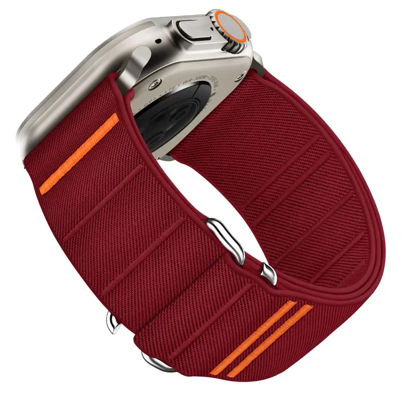 Travers Suitable for Apple Watch10 Apple Watch Elastic Nylon Strap Ultra Stainless Steel Buckle Strap